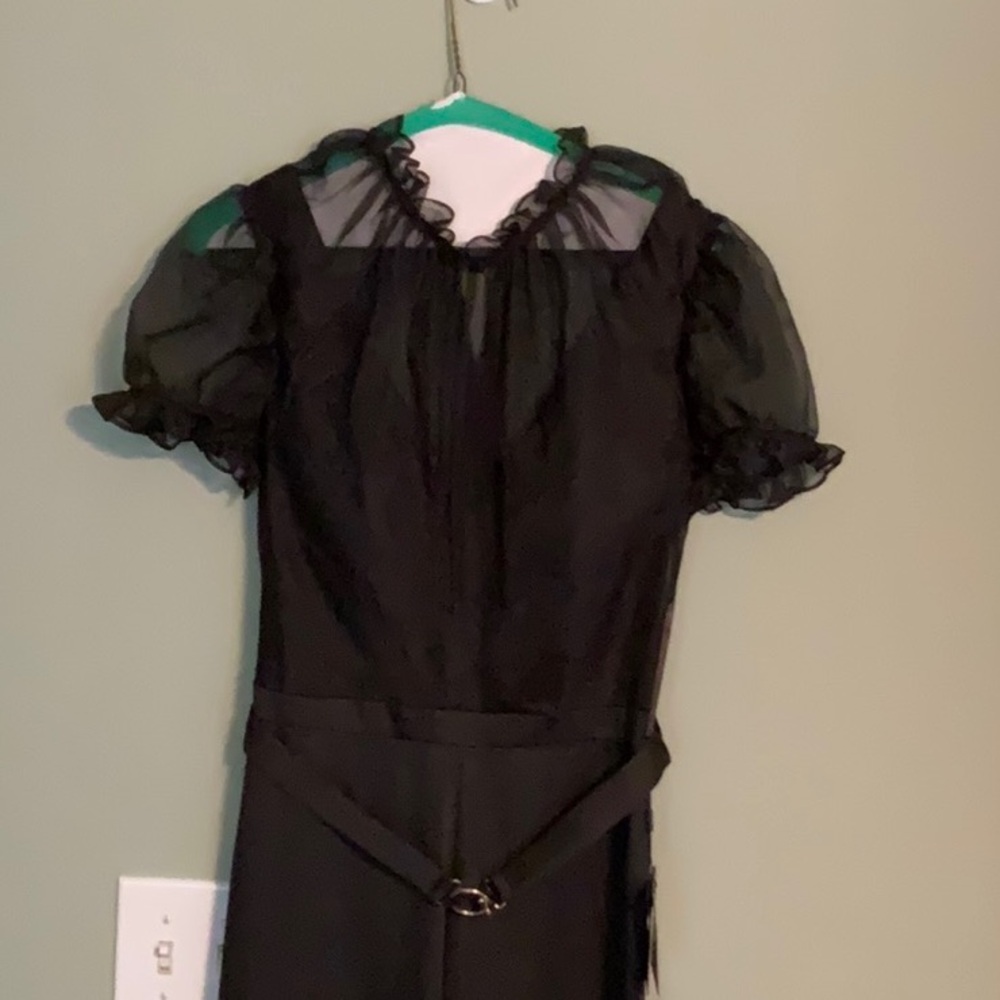 Elegant Black Dress with Sheer Details